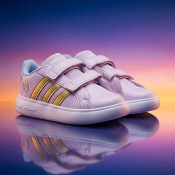 Girls Lilac Disney Elsa Logo Trainers
