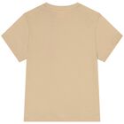 Boys Beige Logo T-Shirt , 3, hi-res