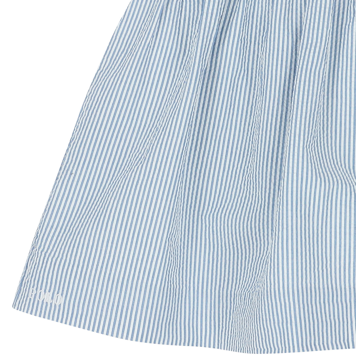 Girls Blue & White Striped Dress, 1, hi-res