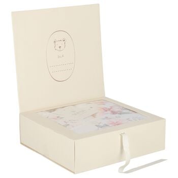 Baby Girls Ivory Floral Babygrow Gift Set