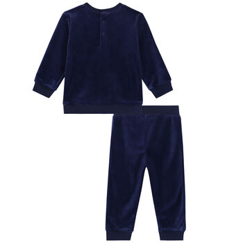Baby Boys Navy Logo Tracksuit