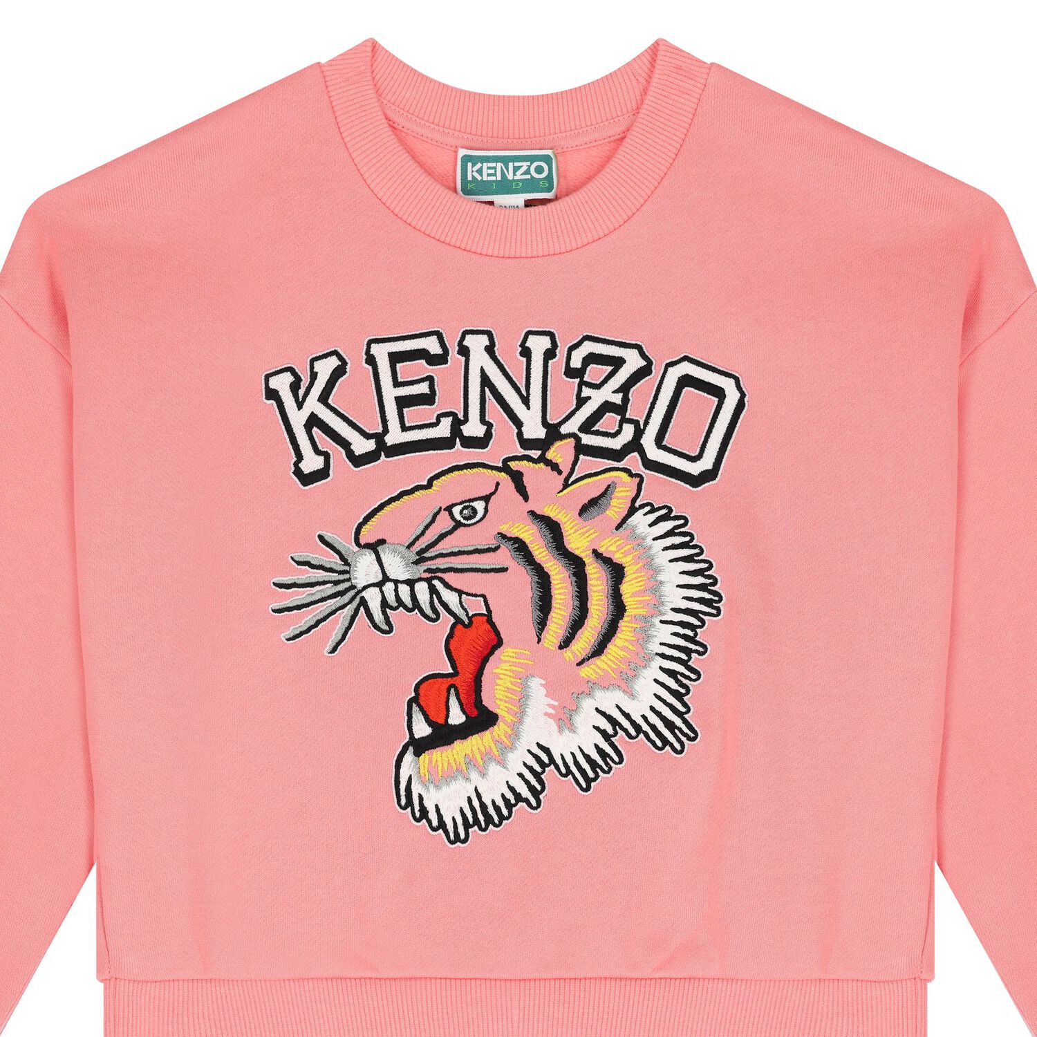 Girls Pink Tiger Logo Sweatshirt, 1, hi-res image number null