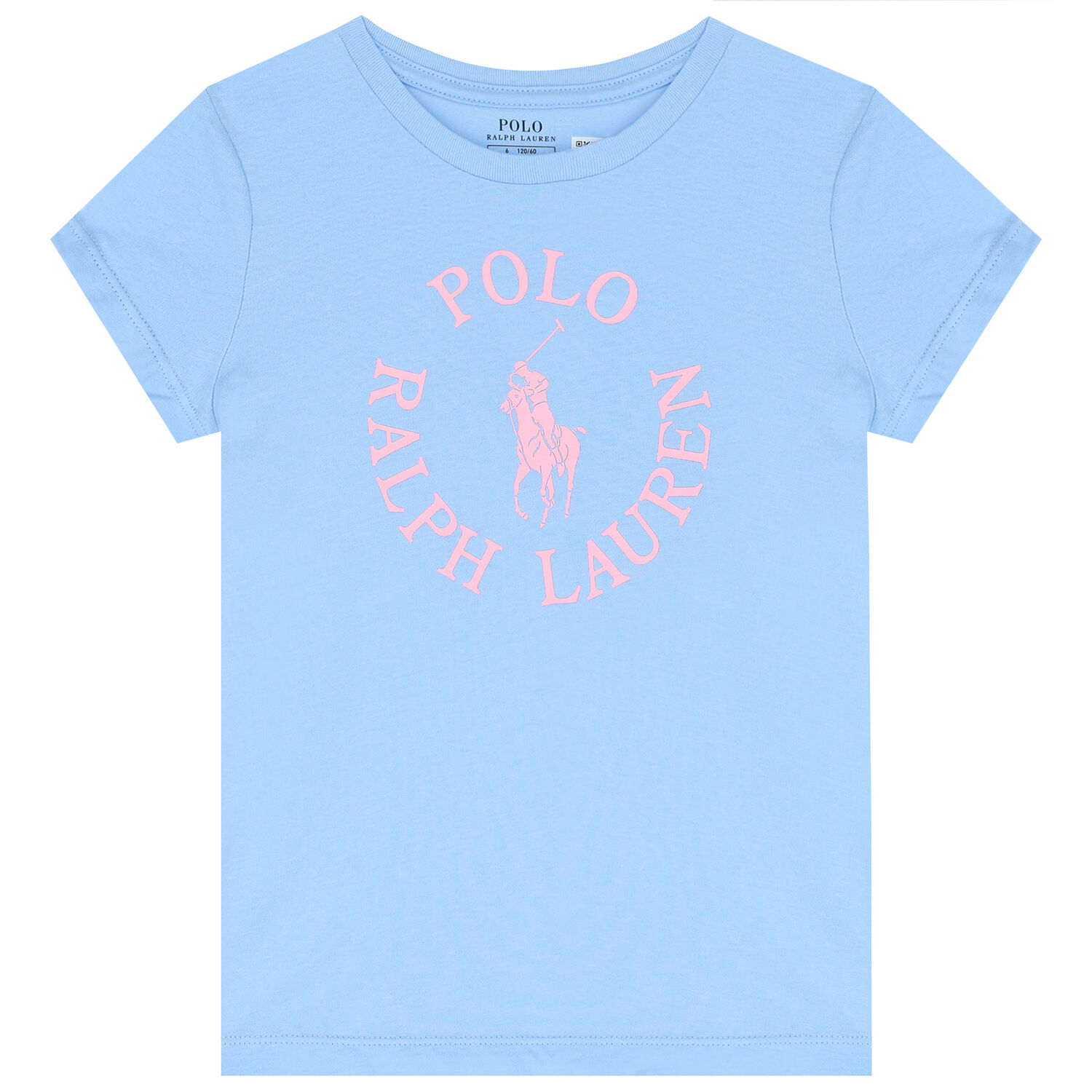 Girls Blue Logo T-Shirt, 2, hi-res