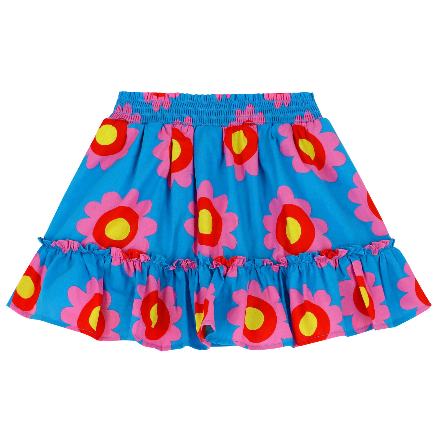 Girls Blue Floral Skirt, 1, hi-res image number null