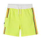 Boys Neon Yellow Bermuda Shorts, 1, hi-res