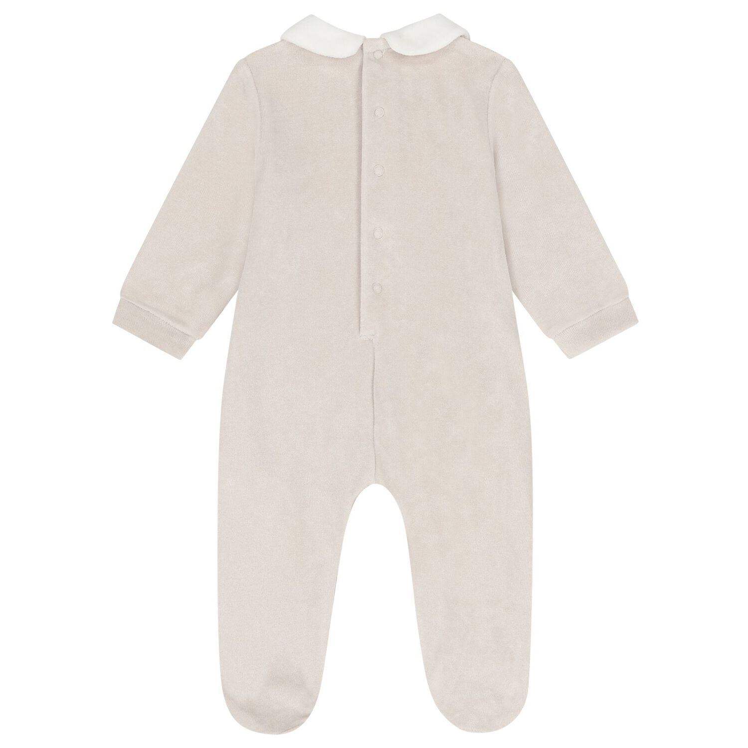 White & Beige Logo Babygrow ( 2-Pack ), 1, hi-res