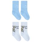 Blue & Grey Logo Baby Socks ( 2-Pack ), 2, hi-res