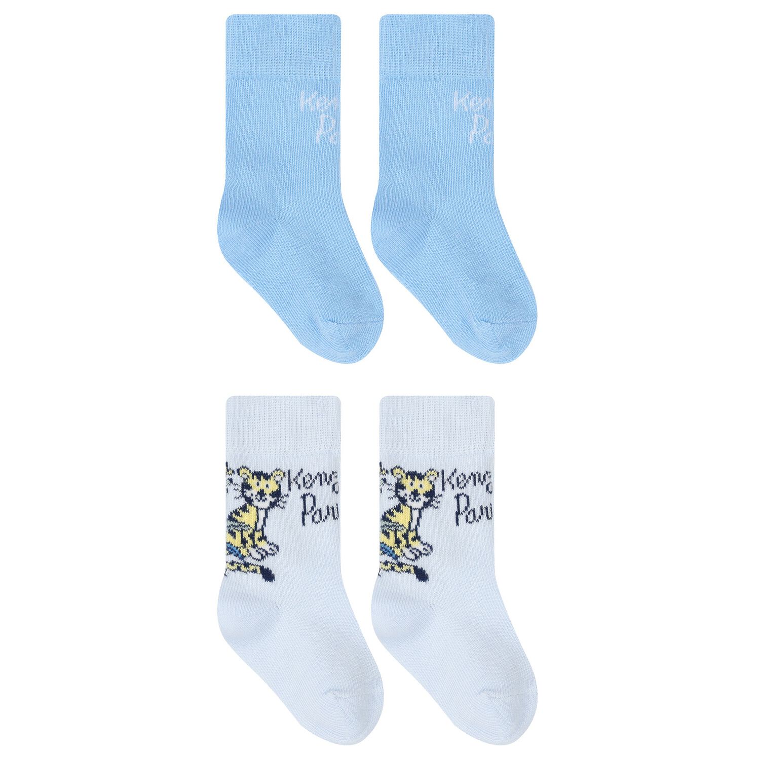 Blue & Grey Logo Baby Socks ( 2-Pack ), 2, hi-res