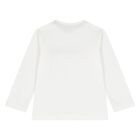 Younger Boys White Long Sleeve Top, 1, hi-res