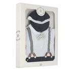 Baby Boys Navy & White Babygrow Set, 1, hi-res