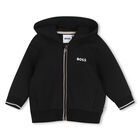 Younger Boys Mini Me Black Logo Tracksuit, 1, hi-res