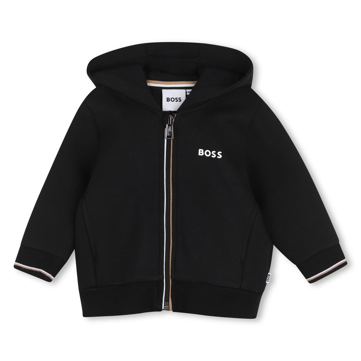 Younger Boys Mini Me Black Logo Tracksuit, 1, hi-res