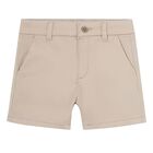 Younger Boys Beige Chino Shorts, 3, hi-res
