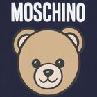 Navy Blue Teddy Bear Logo Baby Blanket, 3, hi-res