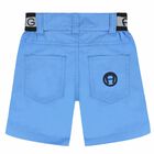 Younger Boys Blue Shorts , 2, hi-res