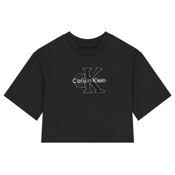 Girls Black Logo T-Shirt