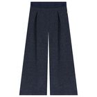 Girls Navy Blue Trousers, 1, hi-res