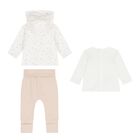 Ivory & Beige 3 Piece Baby Tracksuit, 1, hi-res