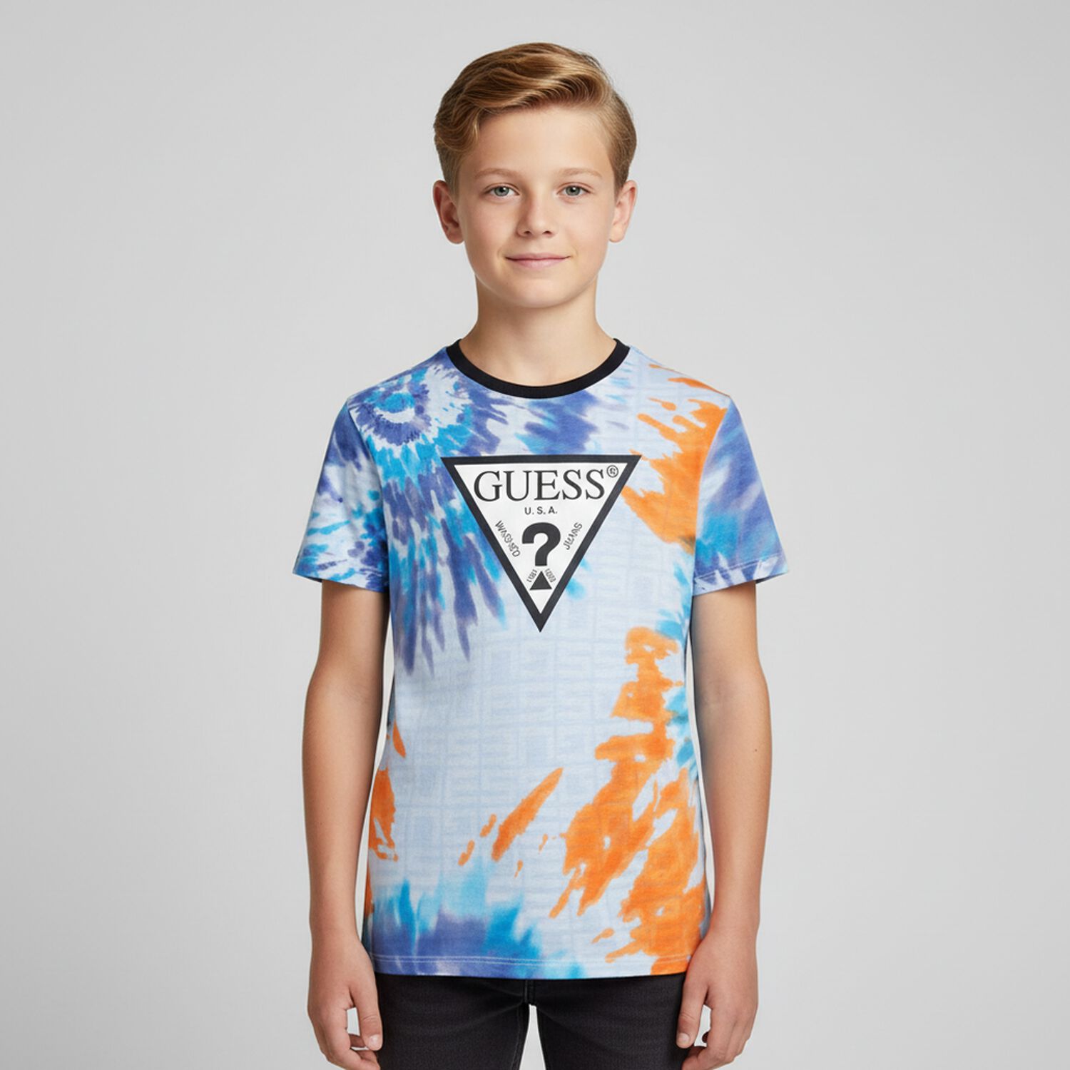 Boys Multi-Coloured Logo T-Shirt, 3, hi-res