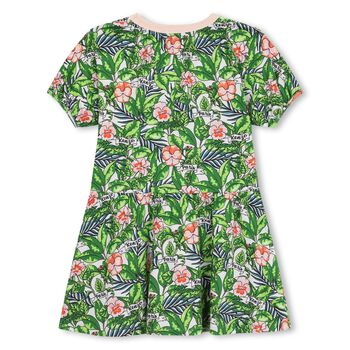 Girls Green Floral Dress