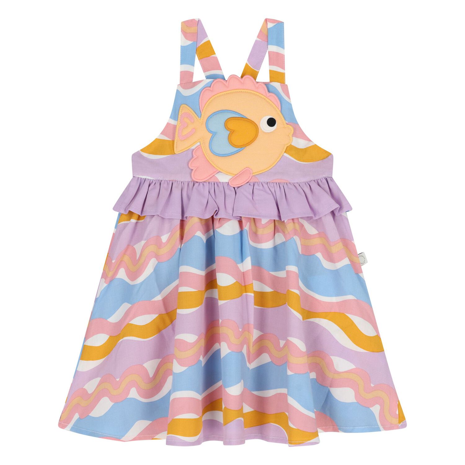 Younger Girls Purple & Orange Fish Dress Set, 1, hi-res