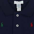 Boys Navy Logo Polo Shirt, 1, hi-res