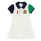 Baby Girls White Logo Dress Set, 1, hi-res
