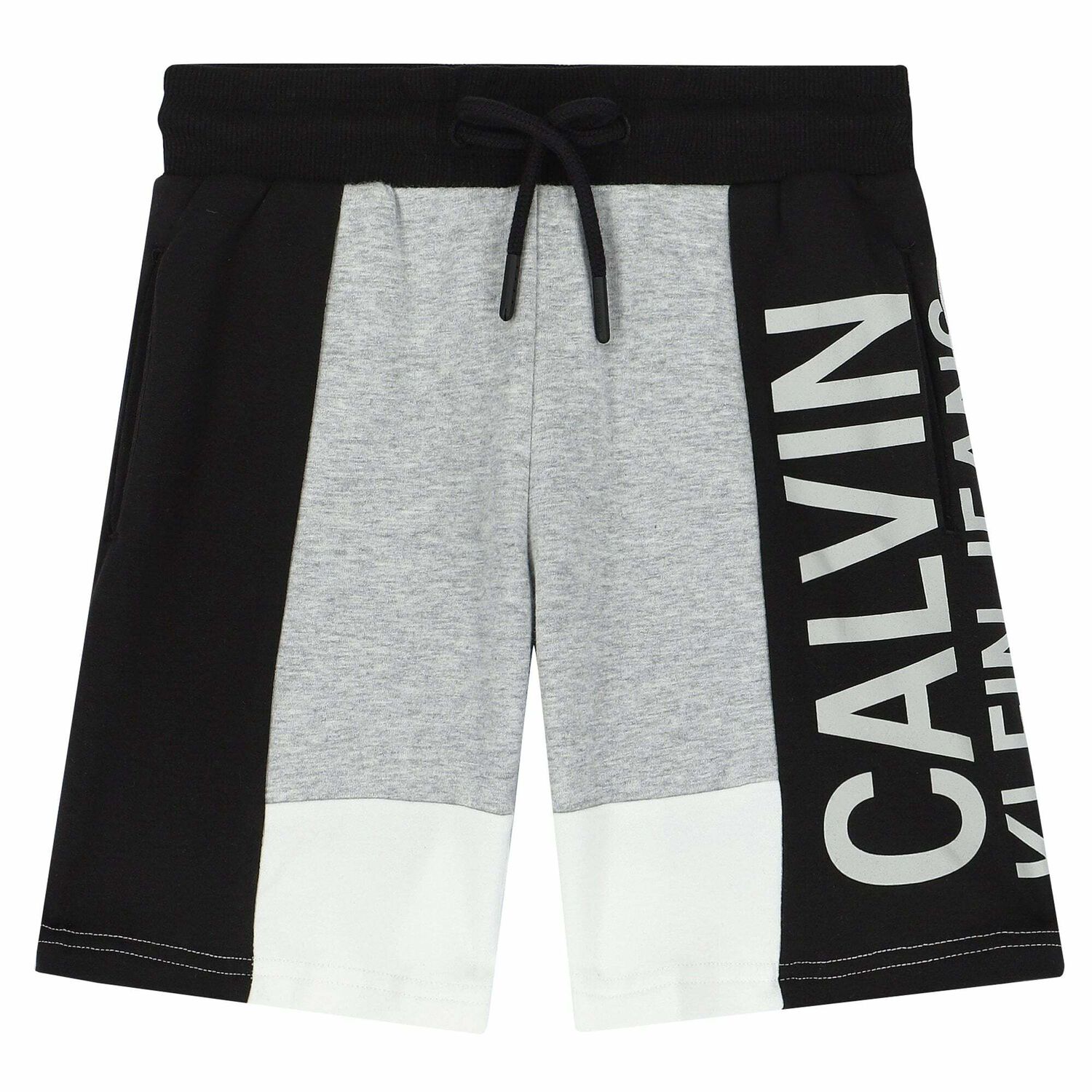 Boys Grey & Black Logo Shorts, 1, hi-res image number null