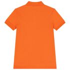 Boys Orange Logo Polo Shirt, 1, hi-res