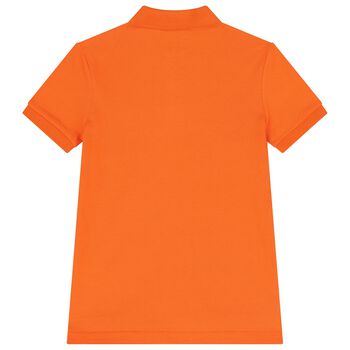 Boys Orange Logo Polo Shirt