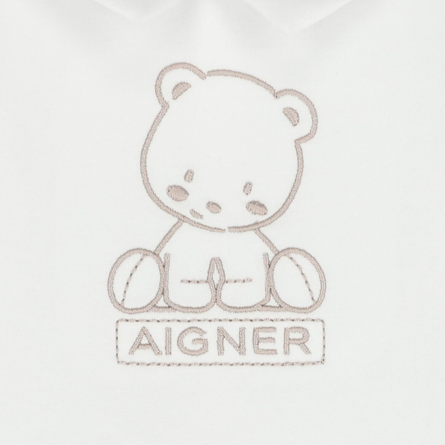 White & Beige Teddy Bear Babygrow, 1, hi-res
