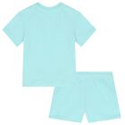 Baby Boys Aqua Logo Shorts Set, 1, hi-res