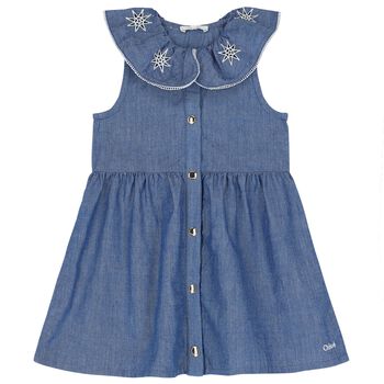 Younger Girls Blue Star Dress