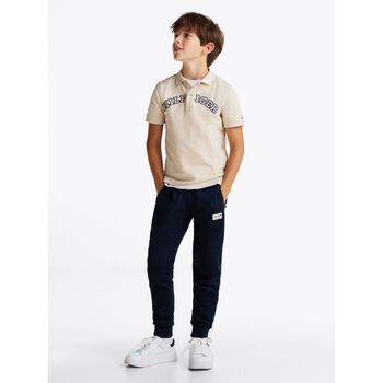 Boys Navy Blue Logo Joggers