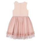 Girls Pink Tulle Flower Dress, 2, hi-res
