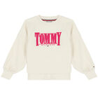 Girls Ivory Logo Sweatshirt, 1, hi-res