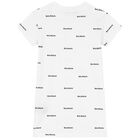 Girls White & Black Logo Dress, 1, hi-res