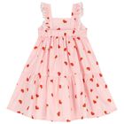 Girls Pink Heart Dress, 1, hi-res