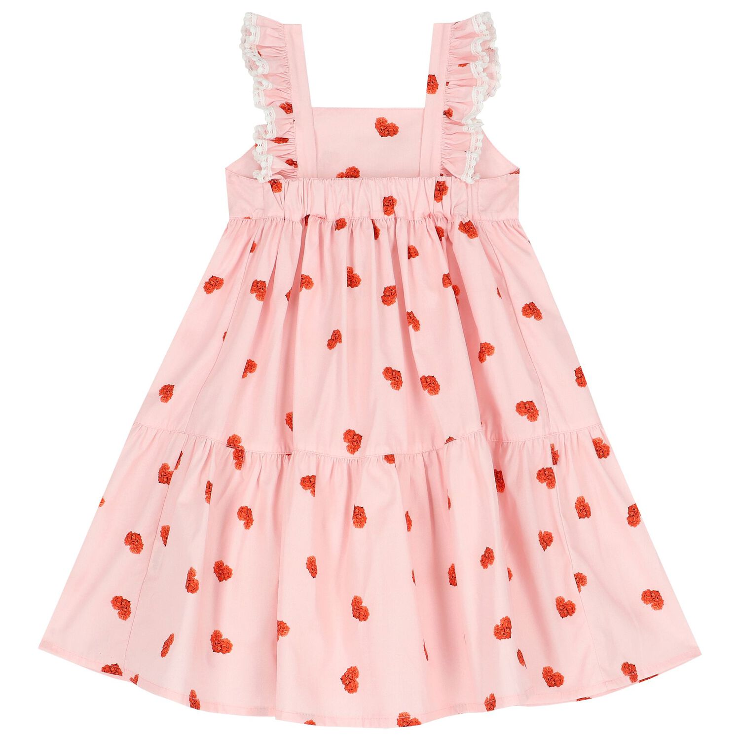 Girls Pink Heart Dress, 1, hi-res