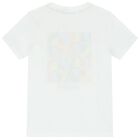 Boys White Logo T-Shirt, 1, hi-res