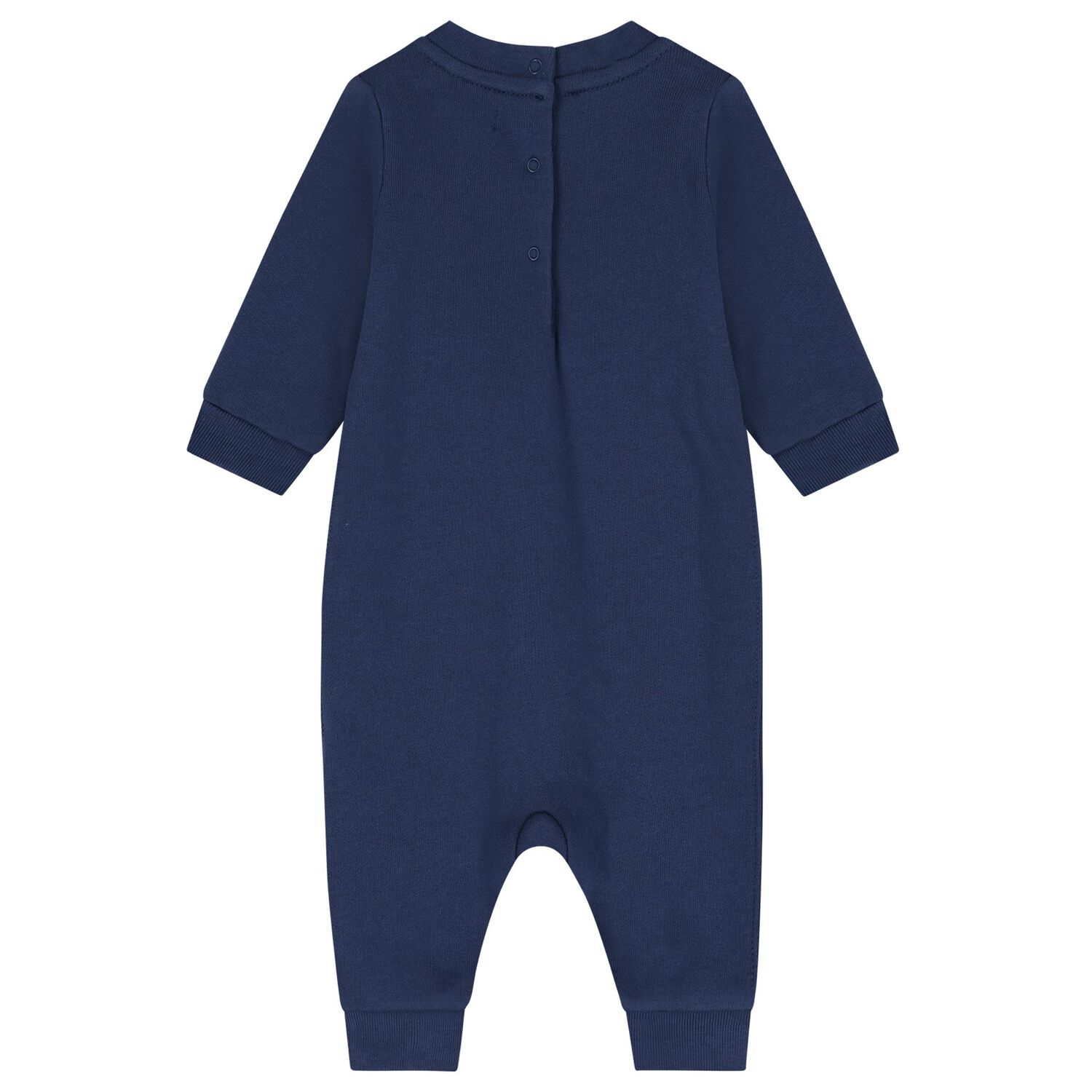 Baby Boys Navy Blue Polo Bear Romper, 1, hi-res