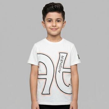 Boys White Logo T-Shirt