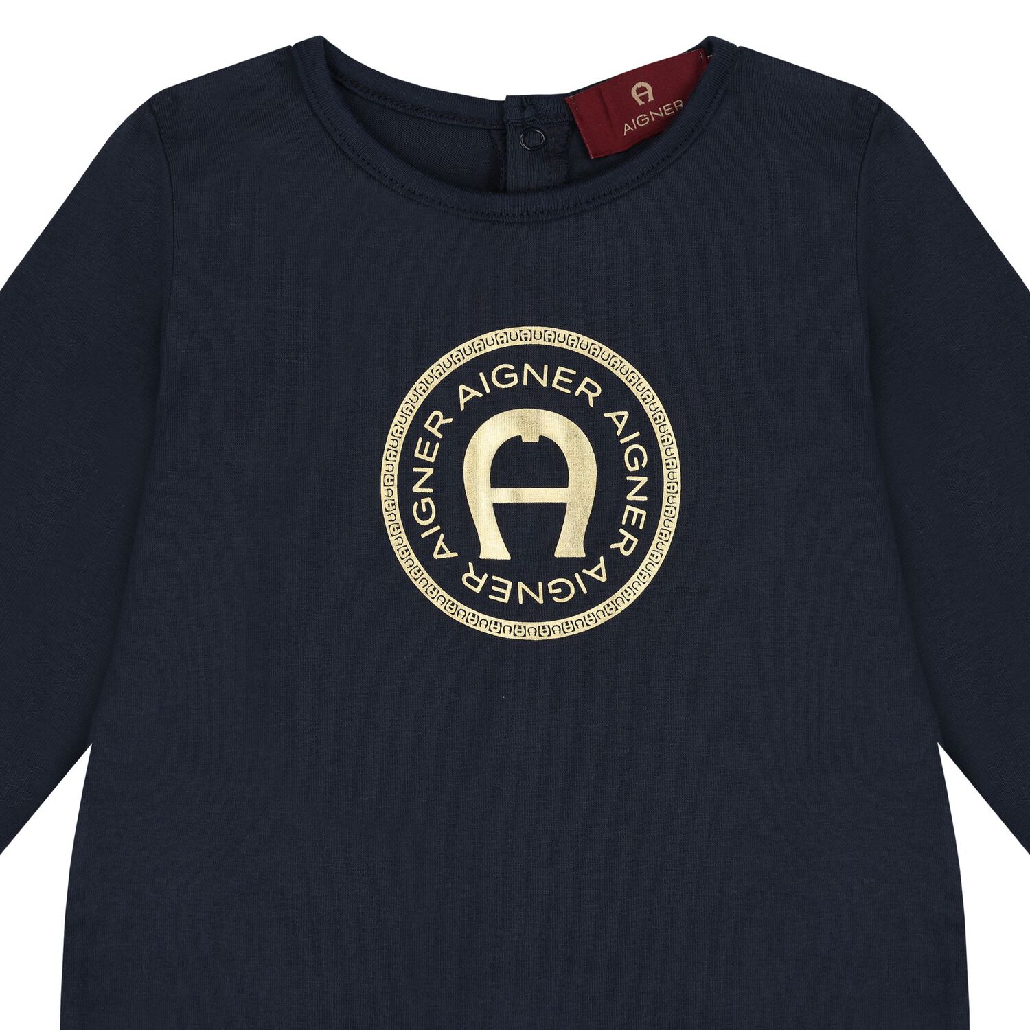 Baby Boys Navy Blue Logo Babygrow, 3, hi-res