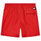 Boys Red Logo Swim Shorts, 1, hi-res