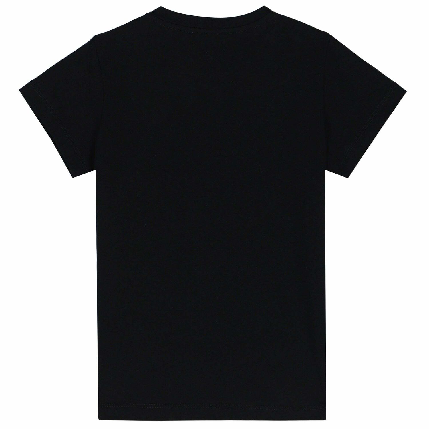 Girls Black Sequin Logo T-Shirt, 2, hi-res