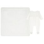 Baby Girls White Broderie Anglaise Babygrow Gift Set, 1, hi-res