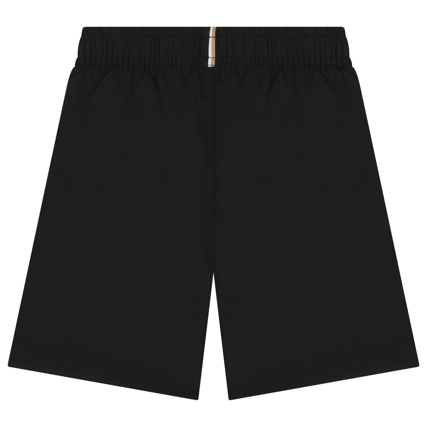 Boys Black Logo Swim Shorts, 1, hi-res