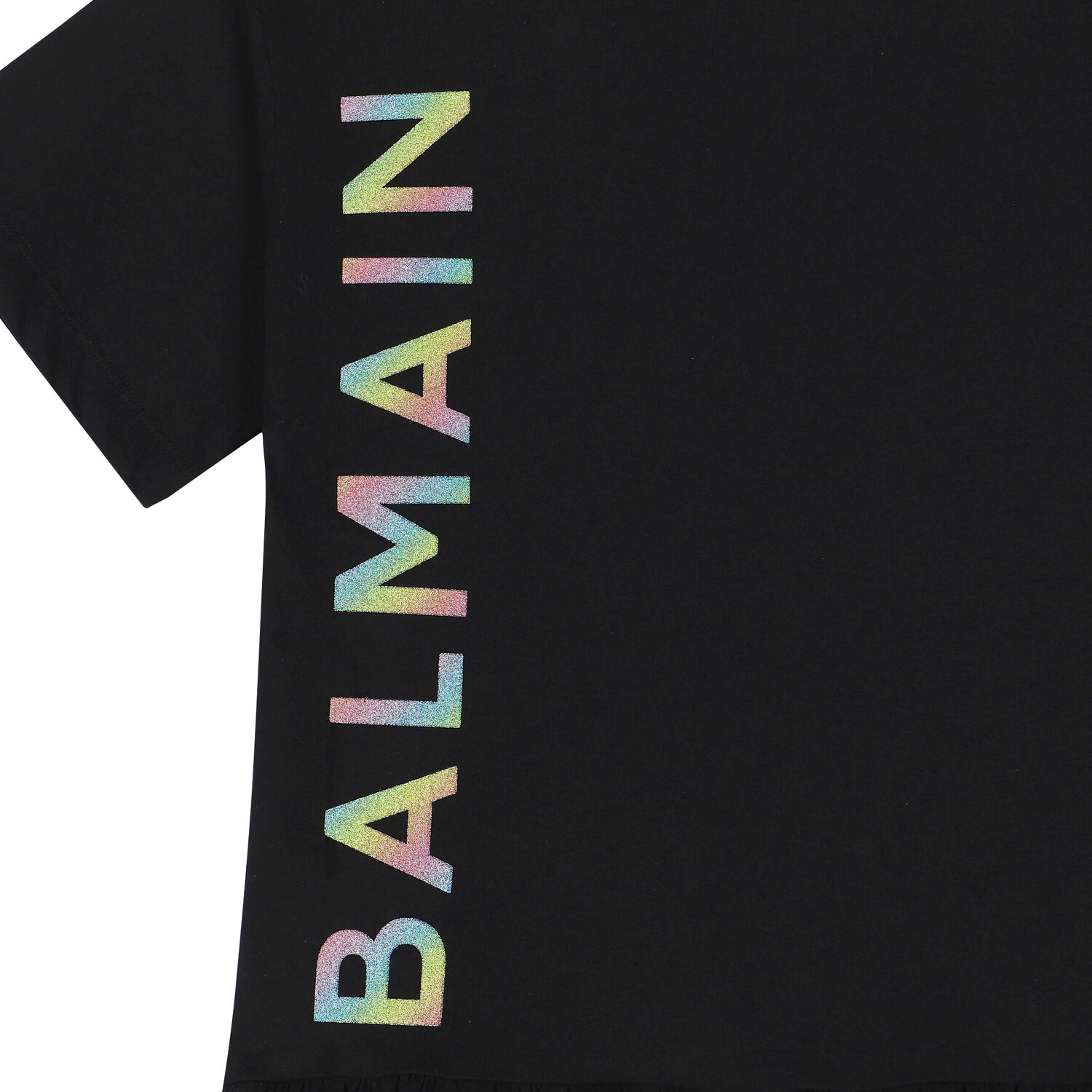 Girls Black Logo Dress, 1, hi-res