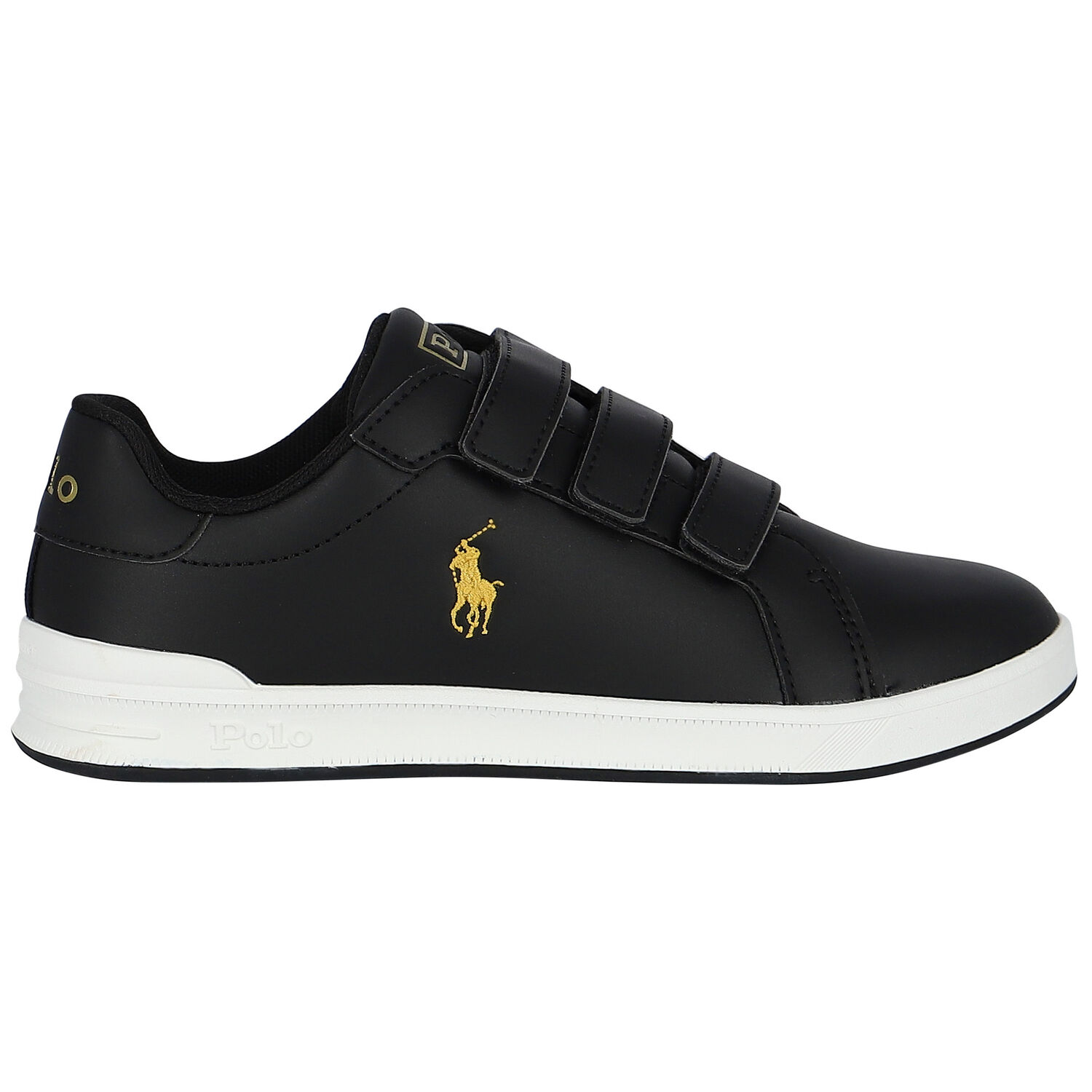 Boys Black Logo Trainers, 1, hi-res
