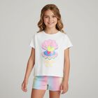 Girls White Seashell T-Shirt, 1, hi-res